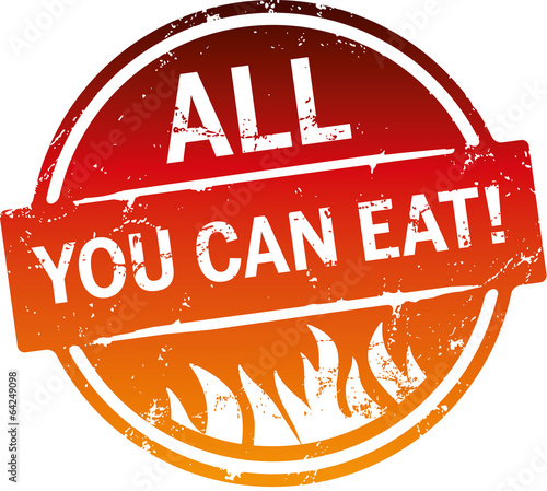 Button zerkratzt All you can eat mit flammen