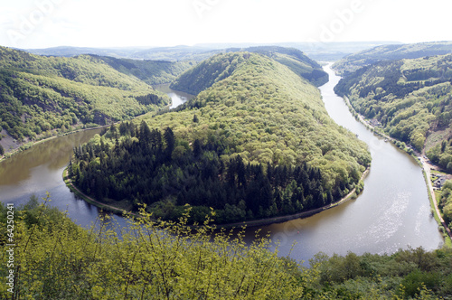 Blick von der Cloef auf die Saarschleife