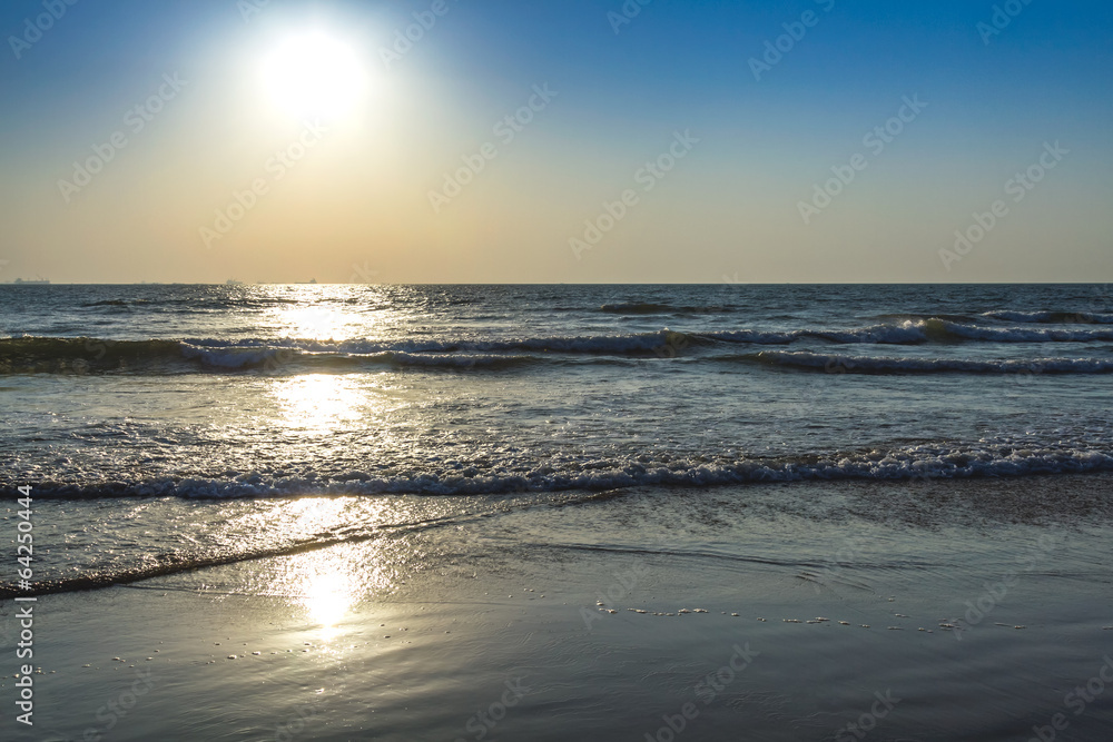 Sunrise at sea beach