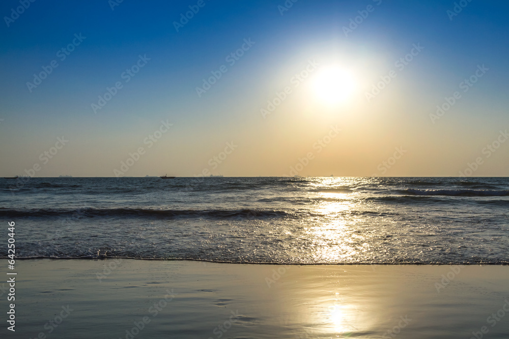 Sunrise at sea beach