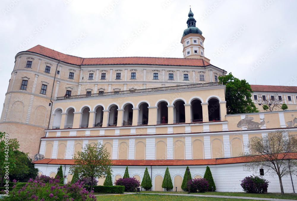 view of the castle Mikulov, Czech Republic, Europe