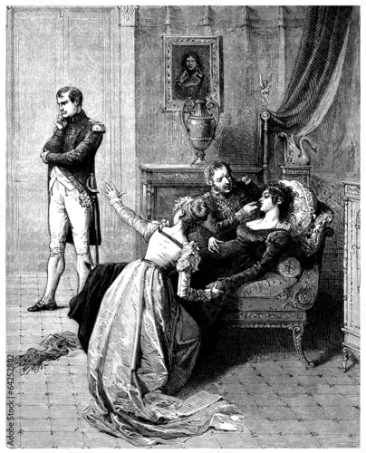 Napoleon : repudiating Josephine - begining 19th century photo