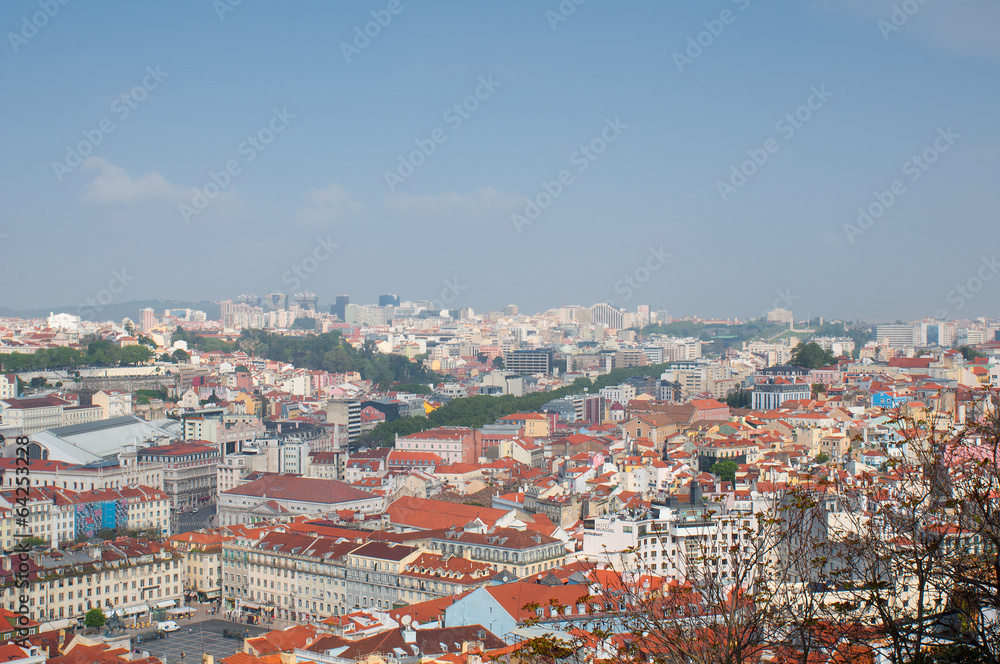 Lisbon city, Portugal. Aereal view from San Jorge Castle