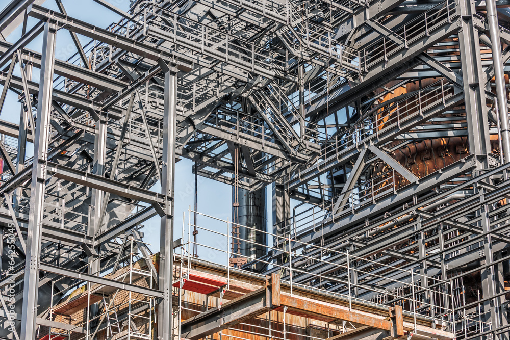 Steel structure detail of factory