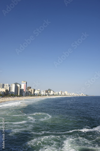 Rio de Janeiro Ipanema Beach Skyline Brazil