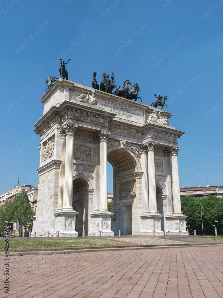 Obraz premium Łuk Pokoju, Mediolan, Włochy