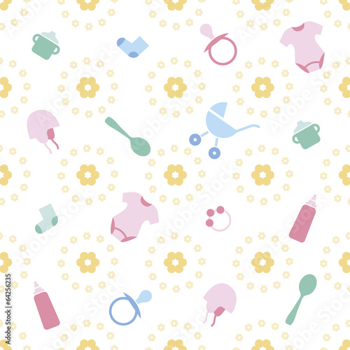 baby multicolor pattern with flowers