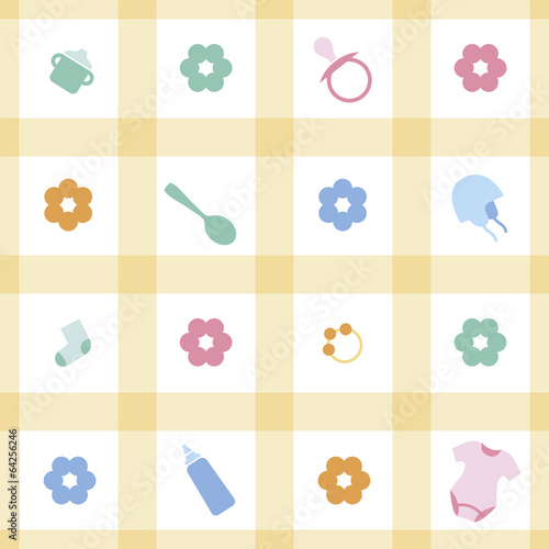 baby multicolor square pattern