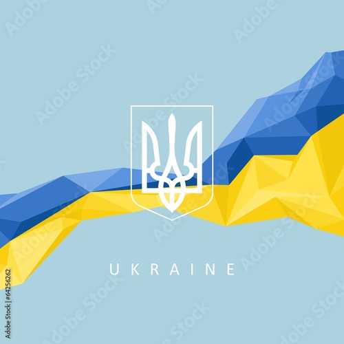 The national symbol of the Ukraine - abstract background