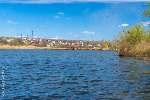 Seasonal landscape with small Ukrainian river Sura © Yuri Kravchenko