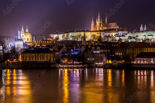 The View on Prague gothic Castle with Charles Bridge © Sergii Figurnyi