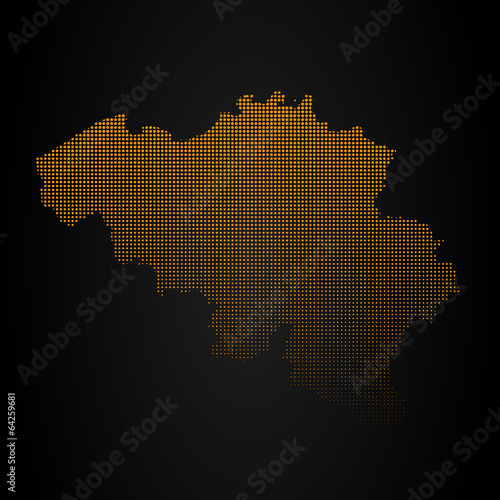 Belgium Map - Halftone