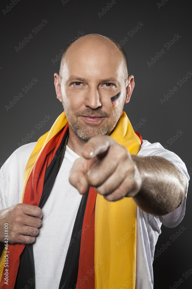 Deutschland Fan Hut – Schwarz/rot/gelb, Aus 100% Polyester