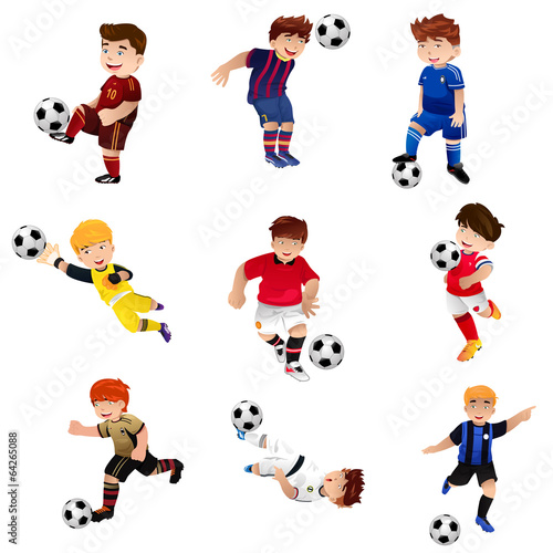 Boy playing soccer