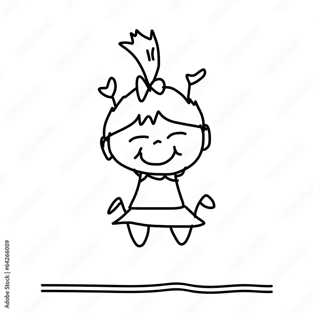 hand drawing happy kids hand drawing happy kids