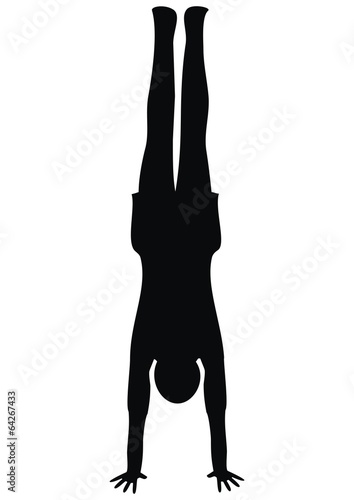 Fotografie, Tablou yoga - handstand