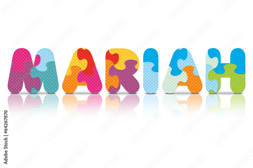 Vector MARIAH written with alphabet puzzle Vector MARIAH written with alphabet puzzle
