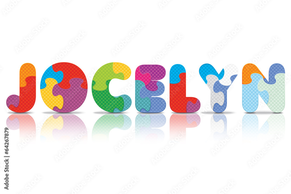 Vector JOCELYN written with alphabet puzzle Vector JOCELYN written with alphabet puzzle