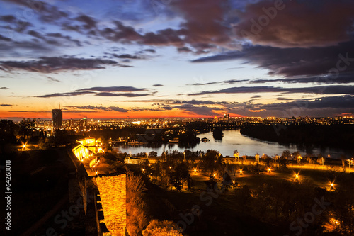 Belgrade, panoramic view from Kalemegdan