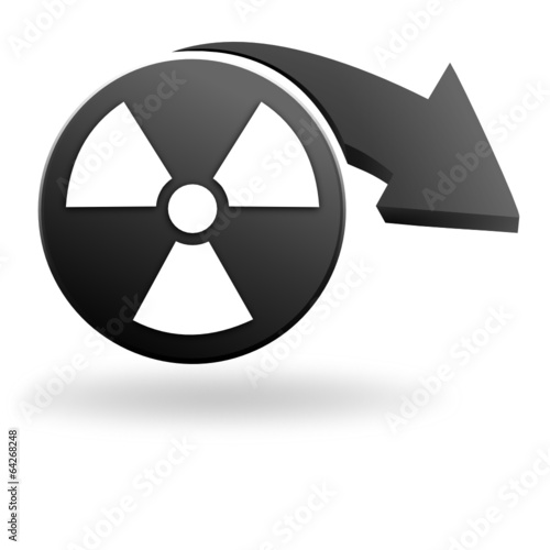 nucléaire sur symbole noir