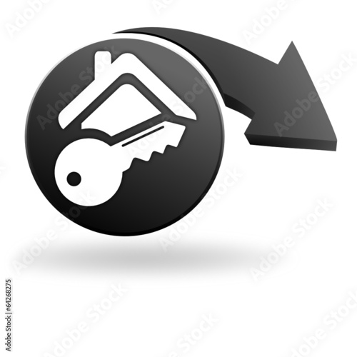 sécurité de la maison sur symbole noir