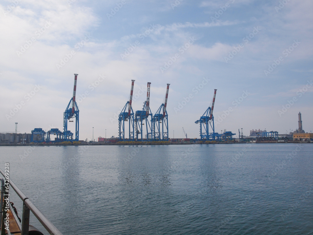 Fototapeta premium Harbour Genoa Italy