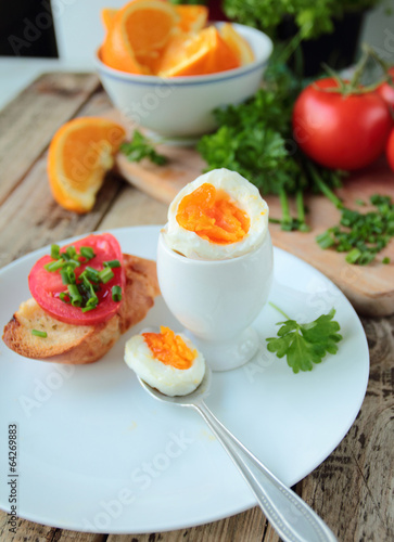 Boiled egg for healthy breakfast