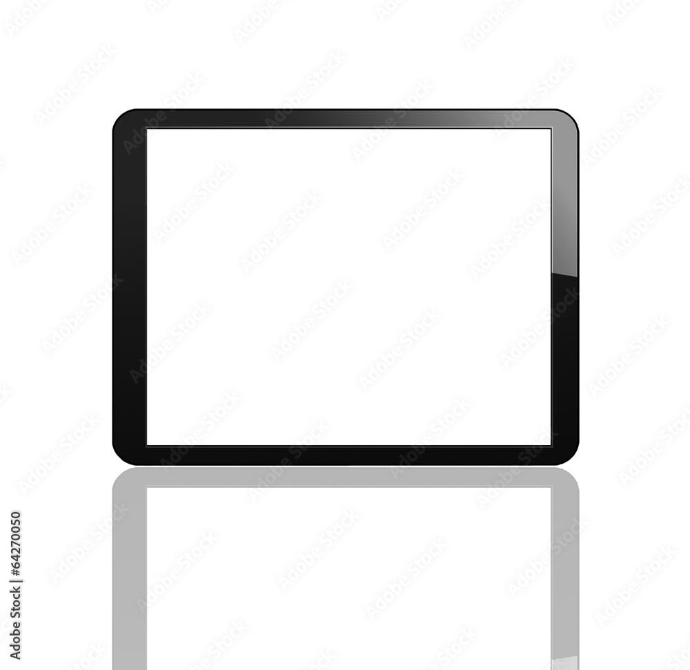 Tablet pc on white