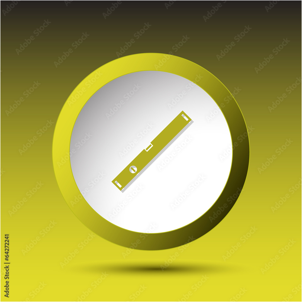 Spirit level. Plastic button. Vector illustration. Spirit level. Plastic button. Vector illustration.