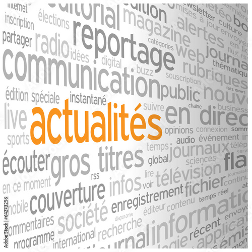 Nuage de Tags "ACTUALITES" (blog informations en direct médias)