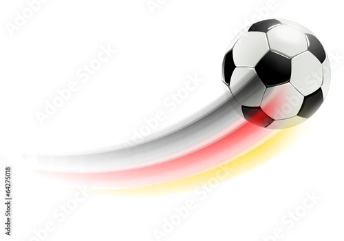 Fliegender Fussball - Deutschland Farben