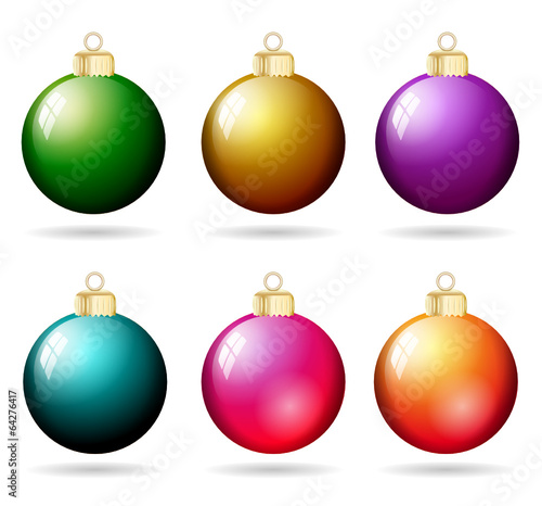 Weihnachtskugeln metallic Set