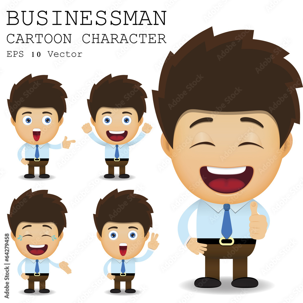 Businessman cartoon character EPS 10 vector Businessman cartoon character EPS 10 vector