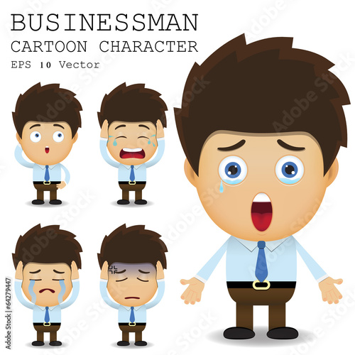 Businessman cartoon character EPS 10 vector