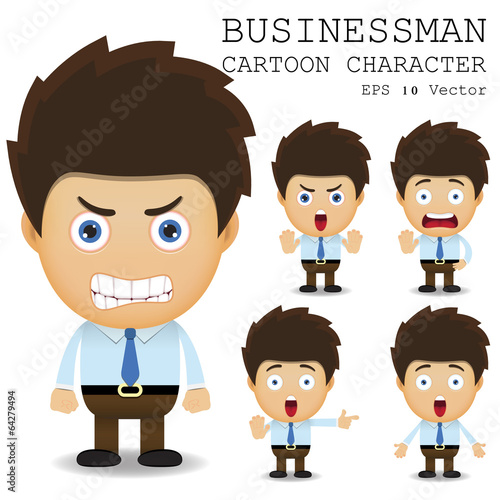 Businessman cartoon character EPS 10 vector