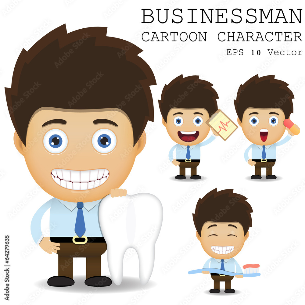 Businessman cartoon character EPS 10 vector Businessman cartoon character EPS 10 vector