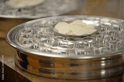Communion Tray on Table