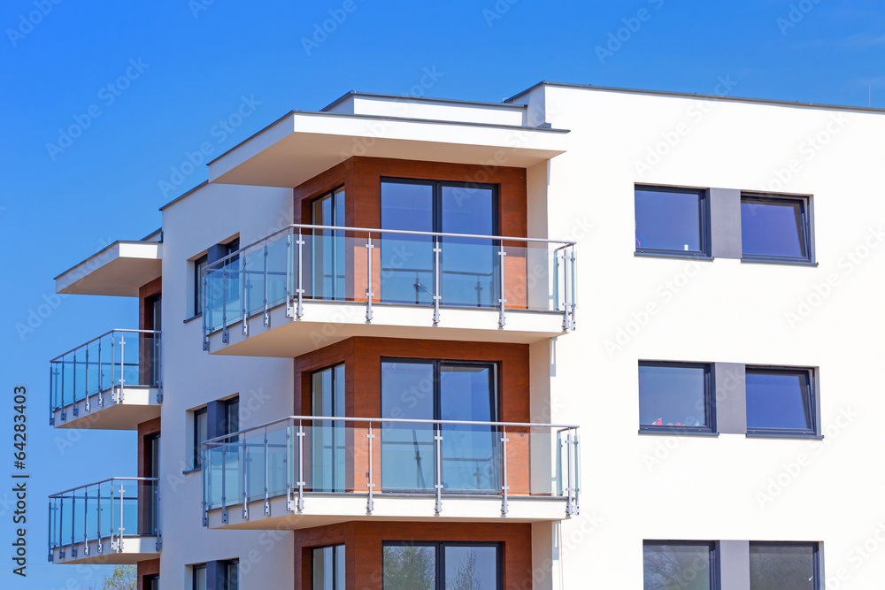 Architecture of brand new apartments for sale