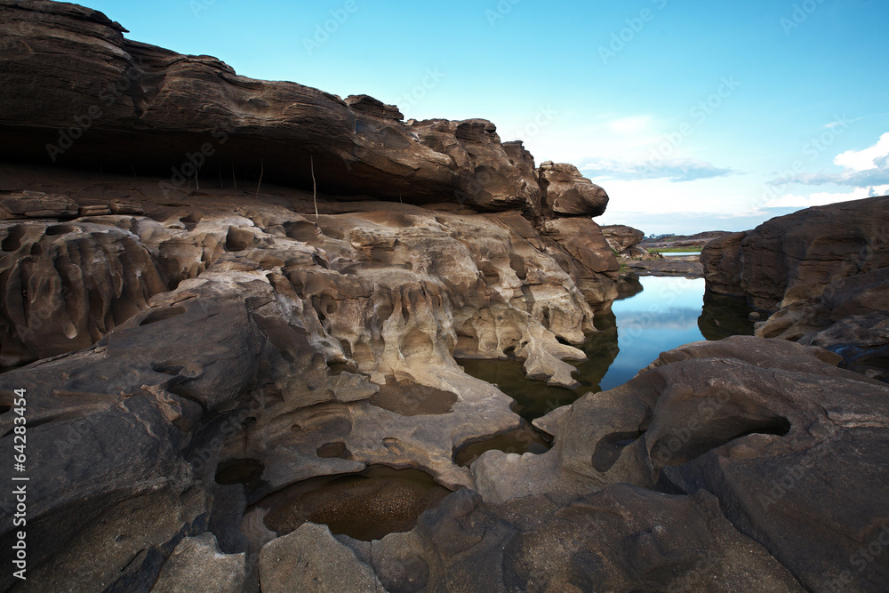 Fototapeta premium big mountain and river in thailand
