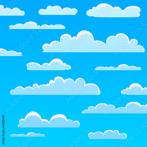 Cartoon Cloud Pattern