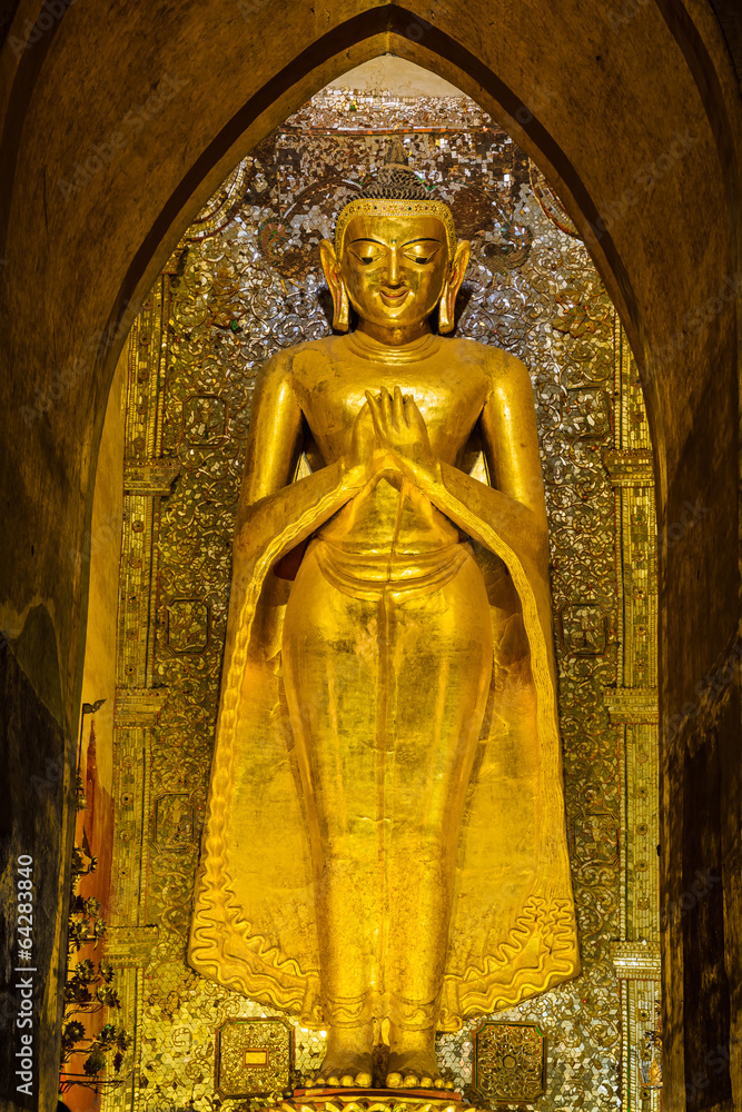 Standing Buddha of Kakusandha in Ananda temple, Myanmar