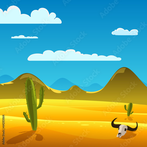 Desert Cartoon Landscape