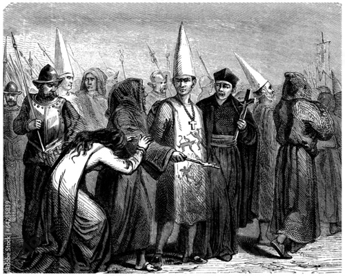 Inquisition : Wizzards/Heretics going to be Burn - 15th century photo
