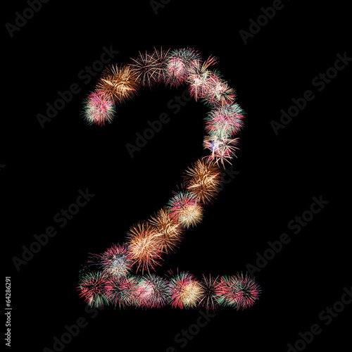 fireworks or firecracker of arrangement to be at number.