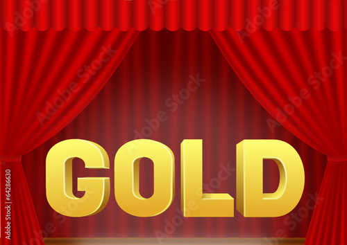 roter Vorhang Gold