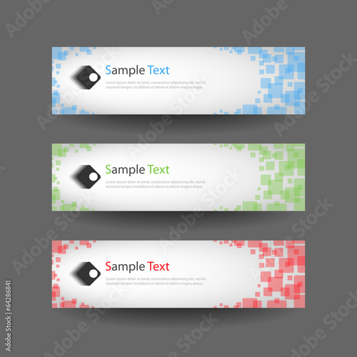 Set of banners