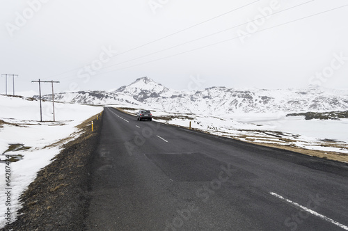 the road to  snaefellsne on the island iceland photo