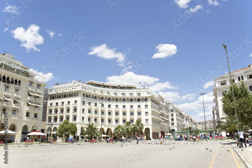 Famous  Aristotelous square in Thessaloniki, Greece - may 2013. photo