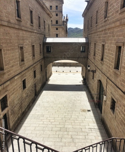 Stone street  El Escorial  Madrid  Spain