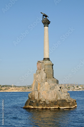 Monument to the scuttled ships in Sevastopol. Crimea.